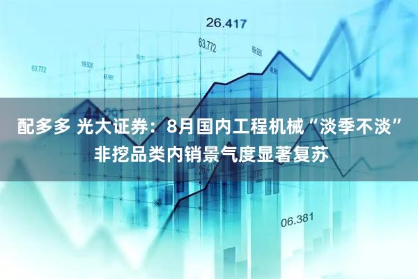 配多多 光大证券：8月国内工程机械“淡季不淡” 非挖品类内销景气度显著复苏