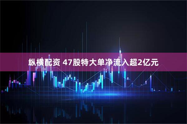 纵横配资 47股特大单净流入超2亿元