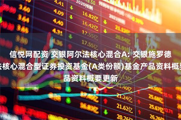 信悦网配资 交银阿尔法核心混合A: 交银施罗德阿尔法核心混合型证券投资基金(A类份额)基金产品资料概要更新